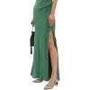 imageFSJ Women Pointed Toe Slingback Wedding Pumps Chunky Low Heel Rhinestone Sandals Crystal Heeled Dress Shoes Size 415 M USGreen