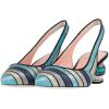 imageFSJ Women Pointed Toe Slingback Wedding Pumps Chunky Low Heel Rhinestone Sandals Crystal Heeled Dress Shoes Size 415 M USMulti Glitter