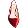 imageFSJ Women Pointed Toe Slingback Wedding Pumps Chunky Low Heel Rhinestone Sandals Crystal Heeled Dress Shoes Size 415 M USRed Velvet