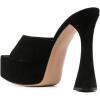 imageFSJ Women Slip On Platform Heeled Sandals Peep Open Toe Chunky Block High Heels Mules Backless Summer Dress Slide Sandals Size 415 USBlack