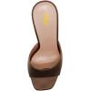 imageFSJ Women Slip On Platform Heeled Sandals Peep Open Toe Chunky Block High Heels Mules Backless Summer Dress Slide Sandals Size 415 USBrown