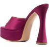 imageFSJ Women Slip On Platform Heeled Sandals Peep Open Toe Chunky Block High Heels Mules Backless Summer Dress Slide Sandals Size 415 USFuchsia