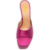 imageFSJ Women Slip On Platform Heeled Sandals Peep Open Toe Chunky Block High Heels Mules Backless Summer Dress Slide Sandals Size 415 USFuchsia