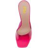 imageFSJ Women Slip On Platform Heeled Sandals Peep Open Toe Chunky Block High Heels Mules Backless Summer Dress Slide Sandals Size 415 USFuchsia Clear