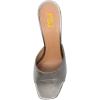 imageFSJ Women Slip On Platform Heeled Sandals Peep Open Toe Chunky Block High Heels Mules Backless Summer Dress Slide Sandals Size 415 USSilvergrey