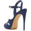 imageFSJ Women Stylish High Heel Strappy Sandals Open Toe Ankle Strap Platform Stilettos Formal Events Parties Night Out Shoes Size 416 USBlue