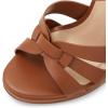 imageFSJ Women Stylish High Heel Strappy Sandals Open Toe Ankle Strap Platform Stilettos Formal Events Parties Night Out Shoes Size 416 USBrown