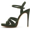 imageFSJ Women Stylish High Heel Strappy Sandals Open Toe Ankle Strap Platform Stilettos Formal Events Parties Night Out Shoes Size 416 USGreen