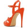 imageFSJ Women Stylish High Heel Strappy Sandals Open Toe Ankle Strap Platform Stilettos Formal Events Parties Night Out Shoes Size 416 USOrange