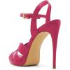 imageFSJ Women Stylish High Heel Strappy Sandals Open Toe Ankle Strap Platform Stilettos Formal Events Parties Night Out Shoes Size 416 USPink