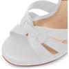 imageFSJ Women Stylish High Heel Strappy Sandals Open Toe Ankle Strap Platform Stilettos Formal Events Parties Night Out Shoes Size 416 USWhite