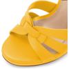 imageFSJ Women Stylish High Heel Strappy Sandals Open Toe Ankle Strap Platform Stilettos Formal Events Parties Night Out Shoes Size 416 USYellow