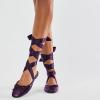 imageFSJ Women Wrapped Ballet Flats Bowknot Closed Toe Cross Ribbon LaceUp Slingabck Ballerinas Shoes Size 416 USPurple