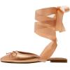 imageFSJ Women Wrapped Ballet Flats Bowknot Closed Toe Cross Ribbon LaceUp Slingabck Ballerinas Shoes Size 416 USRose Gold