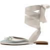 imageFSJ Women Wrapped Ballet Flats Bowknot Closed Toe Cross Ribbon LaceUp Slingabck Ballerinas Shoes Size 416 USSilver