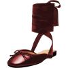 imageFSJ Women Wrapped Ballet Flats Bowknot Closed Toe Cross Ribbon LaceUp Slingabck Ballerinas Shoes Size 416 USRed