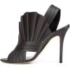 imageFSJ Women Charm Slingback DOrsay Sandals Slip On Peep Toe Satin Ankle Strap Sandals Stiletto High Heel Slide Mule Ladies Party Wedding Prom Dress Sexy Shoes Size 415 USBlack