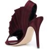 imageFSJ Women Charm Slingback DOrsay Sandals Slip On Peep Toe Satin Ankle Strap Sandals Stiletto High Heel Slide Mule Ladies Party Wedding Prom Dress Sexy Shoes Size 415 USWinered