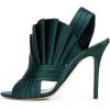 imageFSJ Women Charm Slingback DOrsay Sandals Slip On Peep Toe Satin Ankle Strap Sandals Stiletto High Heel Slide Mule Ladies Party Wedding Prom Dress Sexy Shoes Size 415 USDark Green