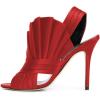 imageFSJ Women Charm Slingback DOrsay Sandals Slip On Peep Toe Satin Ankle Strap Sandals Stiletto High Heel Slide Mule Ladies Party Wedding Prom Dress Sexy Shoes Size 415 USRed
