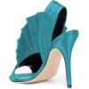 imageFSJ Women Charm Slingback DOrsay Sandals Slip On Peep Toe Satin Ankle Strap Sandals Stiletto High Heel Slide Mule Ladies Party Wedding Prom Dress Sexy Shoes Size 415 USBlue