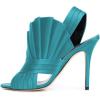 imageFSJ Women Charm Slingback DOrsay Sandals Slip On Peep Toe Satin Ankle Strap Sandals Stiletto High Heel Slide Mule Ladies Party Wedding Prom Dress Sexy Shoes Size 415 USBlue