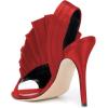 imageFSJ Women Charm Slingback DOrsay Sandals Slip On Peep Toe Satin Ankle Strap Sandals Stiletto High Heel Slide Mule Ladies Party Wedding Prom Dress Sexy Shoes Size 415 USRed