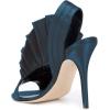 imageFSJ Women Charm Slingback DOrsay Sandals Slip On Peep Toe Satin Ankle Strap Sandals Stiletto High Heel Slide Mule Ladies Party Wedding Prom Dress Sexy Shoes Size 415 USDark Blue