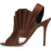 imageFSJ Women Charm Slingback DOrsay Sandals Slip On Peep Toe Satin Ankle Strap Sandals Stiletto High Heel Slide Mule Ladies Party Wedding Prom Dress Sexy Shoes Size 415 USBrown