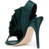 imageFSJ Women Charm Slingback DOrsay Sandals Slip On Peep Toe Satin Ankle Strap Sandals Stiletto High Heel Slide Mule Ladies Party Wedding Prom Dress Sexy Shoes Size 415 USDark Green