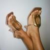 imageFSJ Women Chic Open Toe Kitten Heel Flip Flops Slip On Gold Detail Low Heeled Thong Sandals Casual Summer Beach Fashion Slides Size 416 USBrown Gold