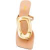 imageFSJ Women Chic Open Toe Kitten Heel Flip Flops Slip On Gold Detail Low Heeled Thong Sandals Casual Summer Beach Fashion Slides Size 416 USChampagne