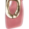 imageFSJ Women Chic Open Toe Kitten Heel Flip Flops Slip On Gold Detail Low Heeled Thong Sandals Casual Summer Beach Fashion Slides Size 416 USDark Pink