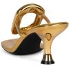 imageFSJ Women Chic Open Toe Kitten Heel Flip Flops Slip On Gold Detail Low Heeled Thong Sandals Casual Summer Beach Fashion Slides Size 416 USGold