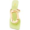 imageFSJ Women Chic Open Toe Kitten Heel Flip Flops Slip On Gold Detail Low Heeled Thong Sandals Casual Summer Beach Fashion Slides Size 416 USGreen