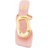 imageFSJ Women Chic Open Toe Kitten Heel Flip Flops Slip On Gold Detail Low Heeled Thong Sandals Casual Summer Beach Fashion Slides Size 416 USPink