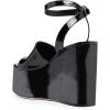 imageFSJ Women Classic Platform Wedge Sandals Open Toe High Heel Ankle Strap Buckle Slingback Party Dress Casual Walking Shoes Size 415 USBlack