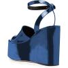 imageFSJ Women Classic Platform Wedge Sandals Open Toe High Heel Ankle Strap Buckle Slingback Party Dress Casual Walking Shoes Size 415 USBlue