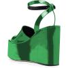 imageFSJ Women Classic Platform Wedge Sandals Open Toe High Heel Ankle Strap Buckle Slingback Party Dress Casual Walking Shoes Size 415 USGreen