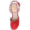 imageFSJ Women Classic Platform Wedge Sandals Open Toe High Heel Ankle Strap Buckle Slingback Party Dress Casual Walking Shoes Size 415 USRed