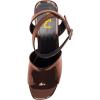 imageFSJ Women Classic Platform Wedge Sandals Open Toe High Heel Ankle Strap Buckle Slingback Party Dress Casual Walking Shoes Size 415 USSaddle Brown