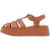 imageFSJ Women Closed Toe Fisherman Platform Sandals Adjustable Buckle Ankle Strap Hollow Out Thick Sole Gladiator Caged Summer Shoes Size 416 USBrown