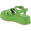 imageFSJ Women Closed Toe Fisherman Platform Sandals Adjustable Buckle Ankle Strap Hollow Out Thick Sole Gladiator Caged Summer Shoes Size 416 USGreen