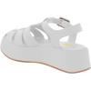 imageFSJ Women Closed Toe Fisherman Platform Sandals Adjustable Buckle Ankle Strap Hollow Out Thick Sole Gladiator Caged Summer Shoes Size 416 USWhite