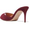 imageFSJ Women Comfort Low Kitten Heel Sandals Mules Peep Toe Slide Slip On Summer Slide Dress Pump Shoes 415 M US10cm Dark Red