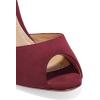 imageFSJ Women Comfort Low Kitten Heel Sandals Mules Peep Toe Slide Slip On Summer Slide Dress Pump Shoes 415 M US10cm Dark Red