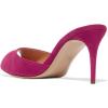 imageFSJ Women Comfort Low Kitten Heel Sandals Mules Peep Toe Slide Slip On Summer Slide Dress Pump Shoes 415 M US10cm Fuchsia