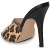 imageFSJ Women Comfort Low Kitten Heel Sandals Mules Peep Toe Slide Slip On Summer Slide Dress Pump Shoes 415 M US10cm Leopard