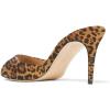 imageFSJ Women Comfort Low Kitten Heel Sandals Mules Peep Toe Slide Slip On Summer Slide Dress Pump Shoes 415 M US10cm Leopard Suede