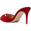 imageFSJ Women Comfort Low Kitten Heel Sandals Mules Peep Toe Slide Slip On Summer Slide Dress Pump Shoes 415 M US10cm Red